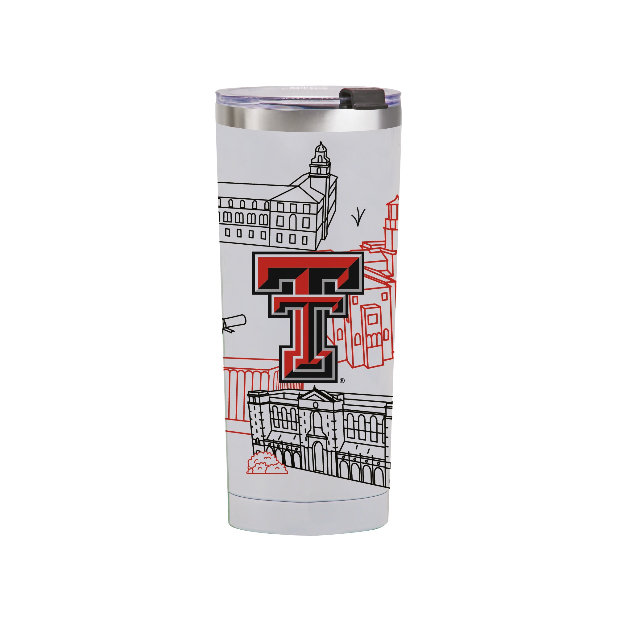 Texas Tech Red Raiders 24oz Campus Line Art Tumbler