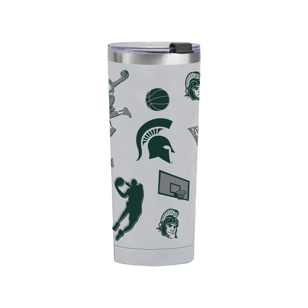 24oz Michigan State Spartans Basketball Sketch Tumbler