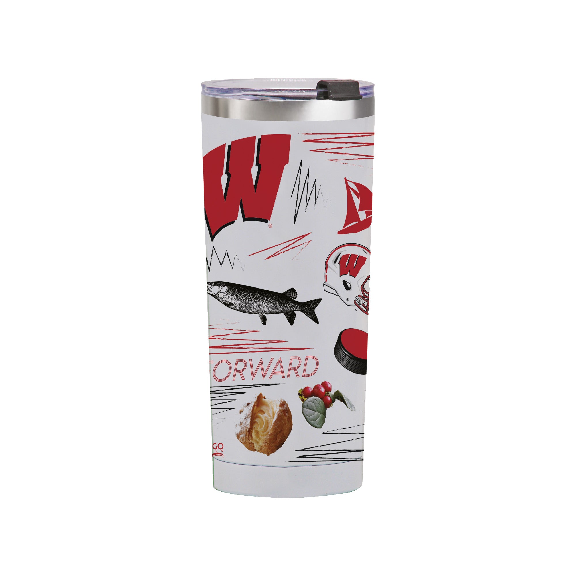 Wisconsin Badgers 24oz Local Stainless Steel Tumbler