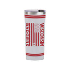 24oz Wisconsin Badgers  OHT TC Flag Tumbler