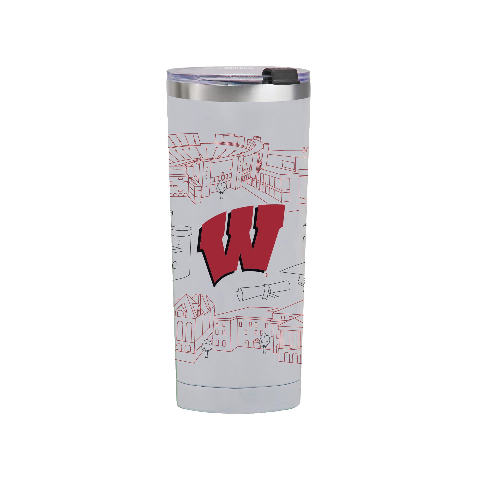 Wisconsin Badgers 24oz Campus Line Art Tumbler