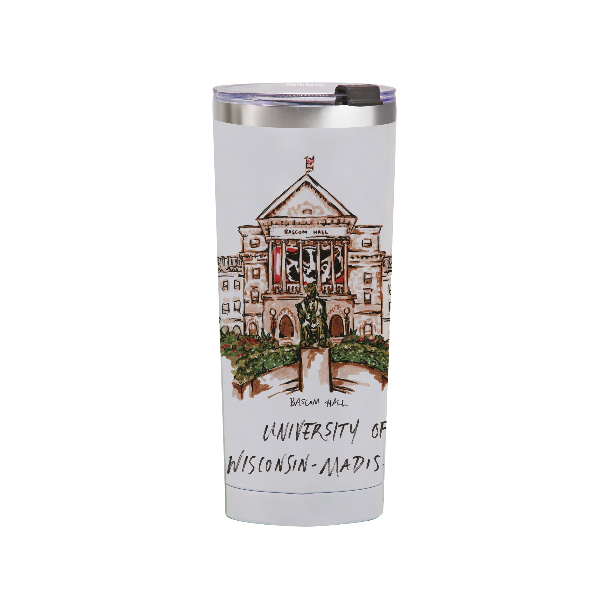 24oz Wisconsin Badgers Laura Wilcox University Collection Stainless Tumbler