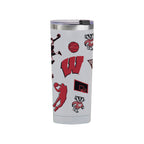 24oz Wisconsin Badgers Basketball Sketch Tumbler