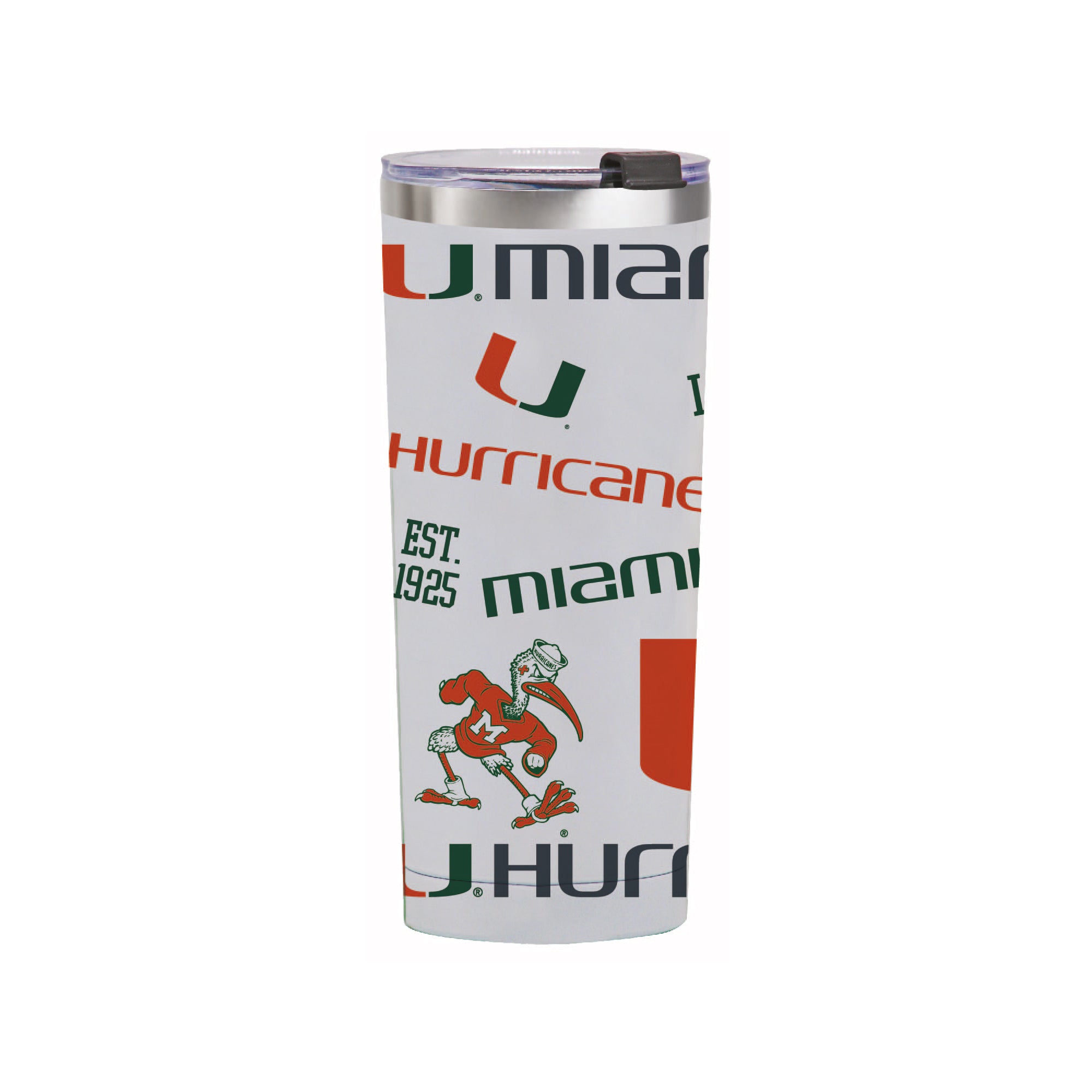 24oz Miami Hurricanes Medley Stainless Steel Tumbler