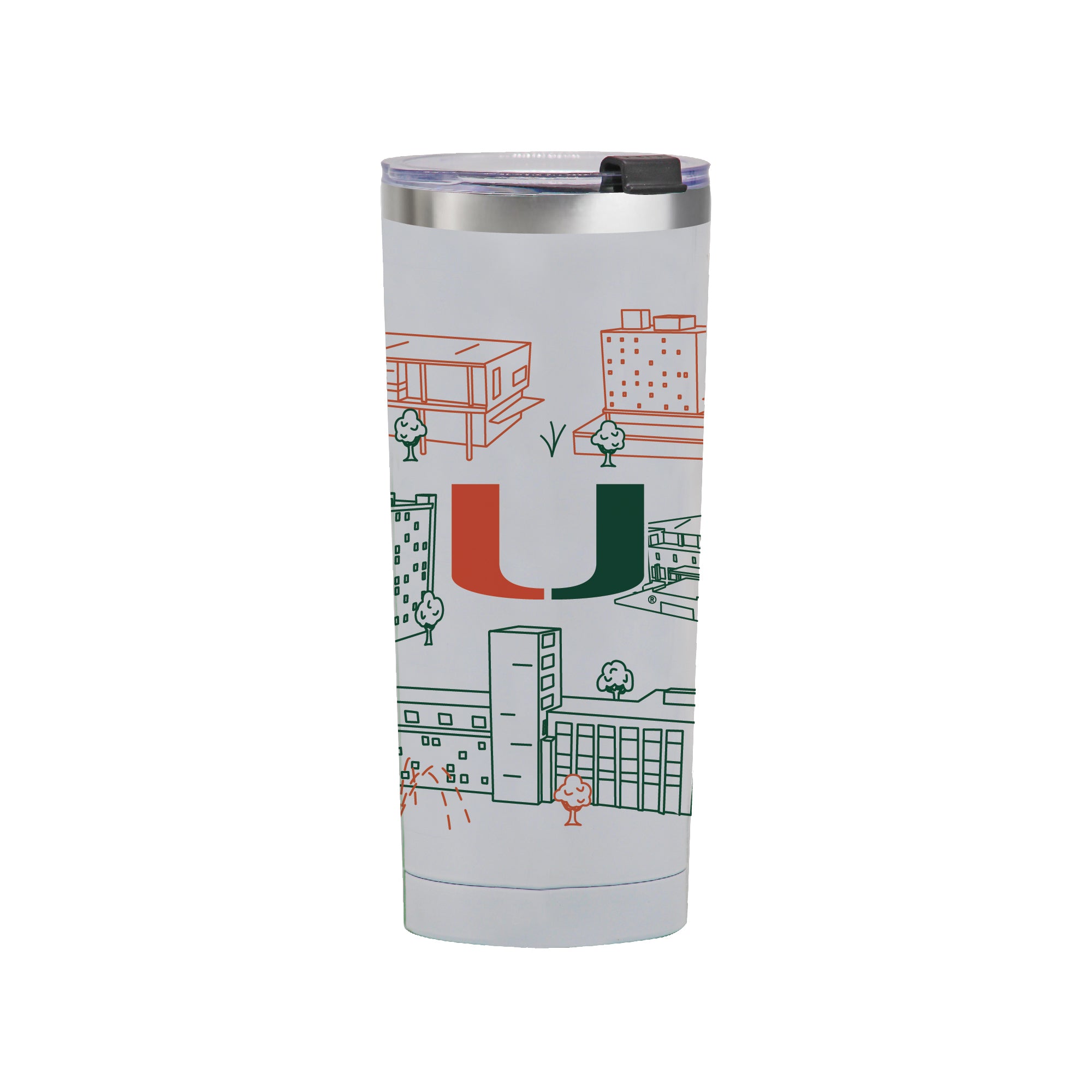 Miami Hurricanes 24oz Campus Line Art Tumbler