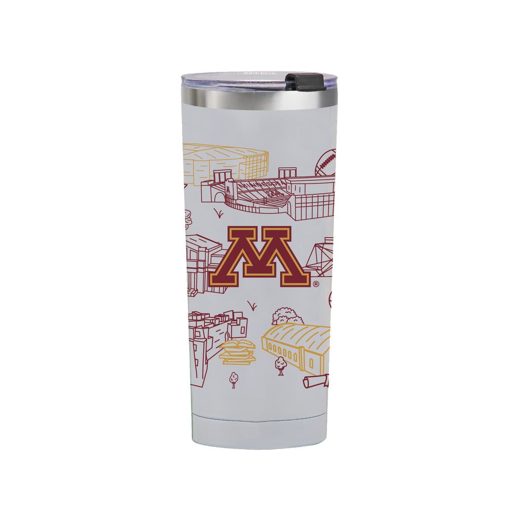 Minnesota Golden Gophers 24oz Campus Line Art Tumbler