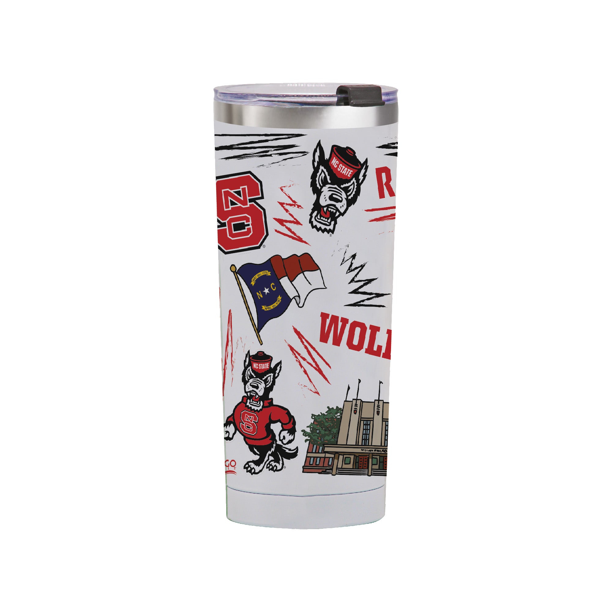 NC State Wolfpack 24oz Local Stainless Steel Tumbler