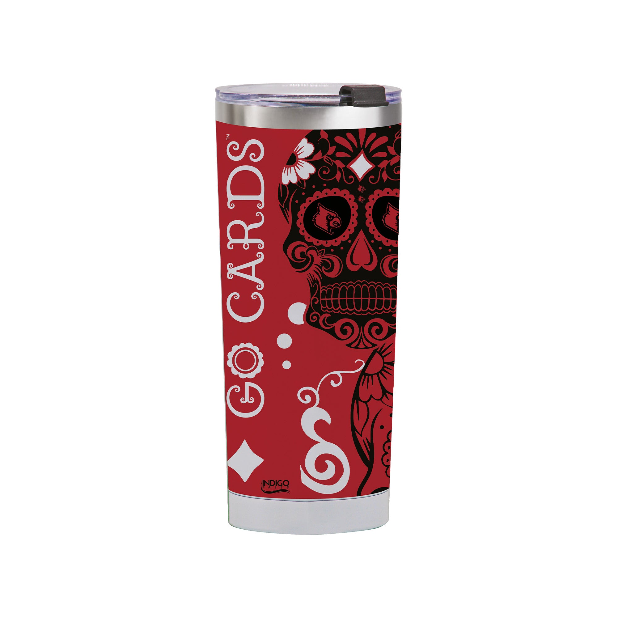 Lousiville Cardinals 24oz Dia de los Muertos Tumbler