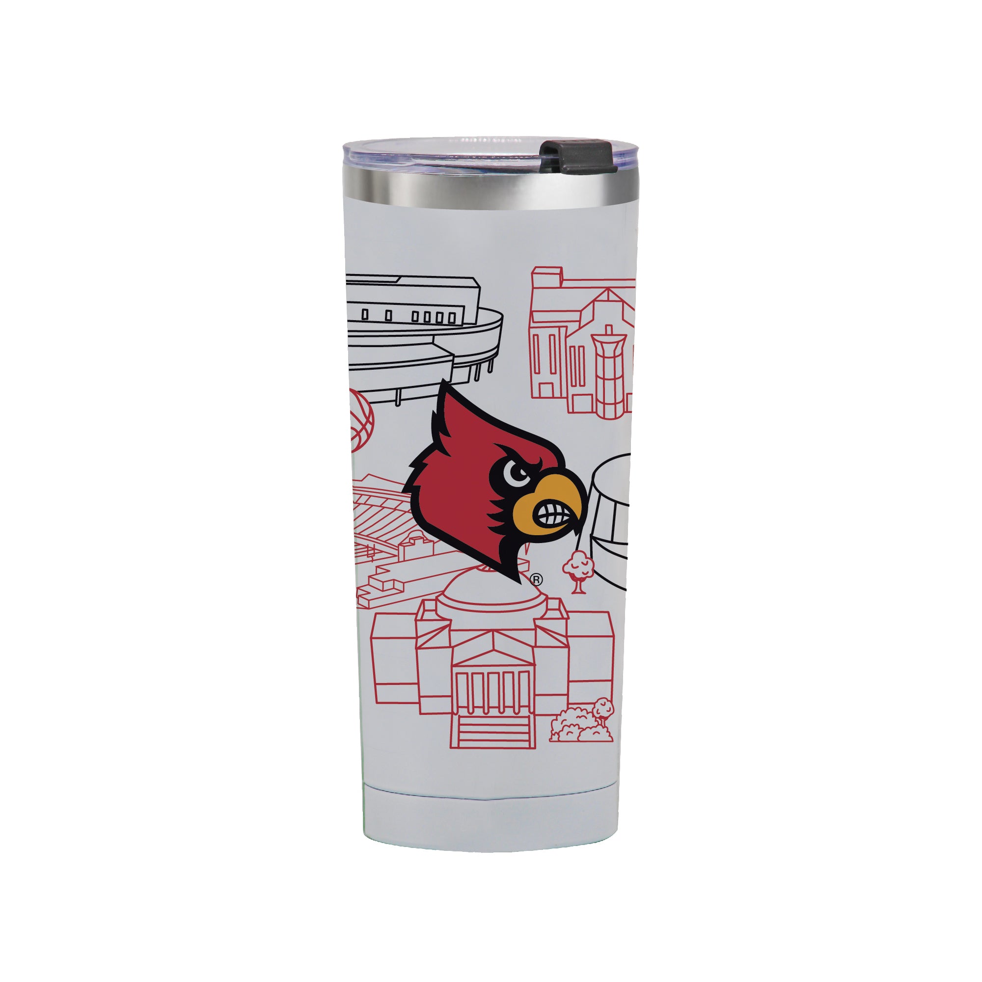 Louisville Cardinals 24oz Campus Line Art Tumbler