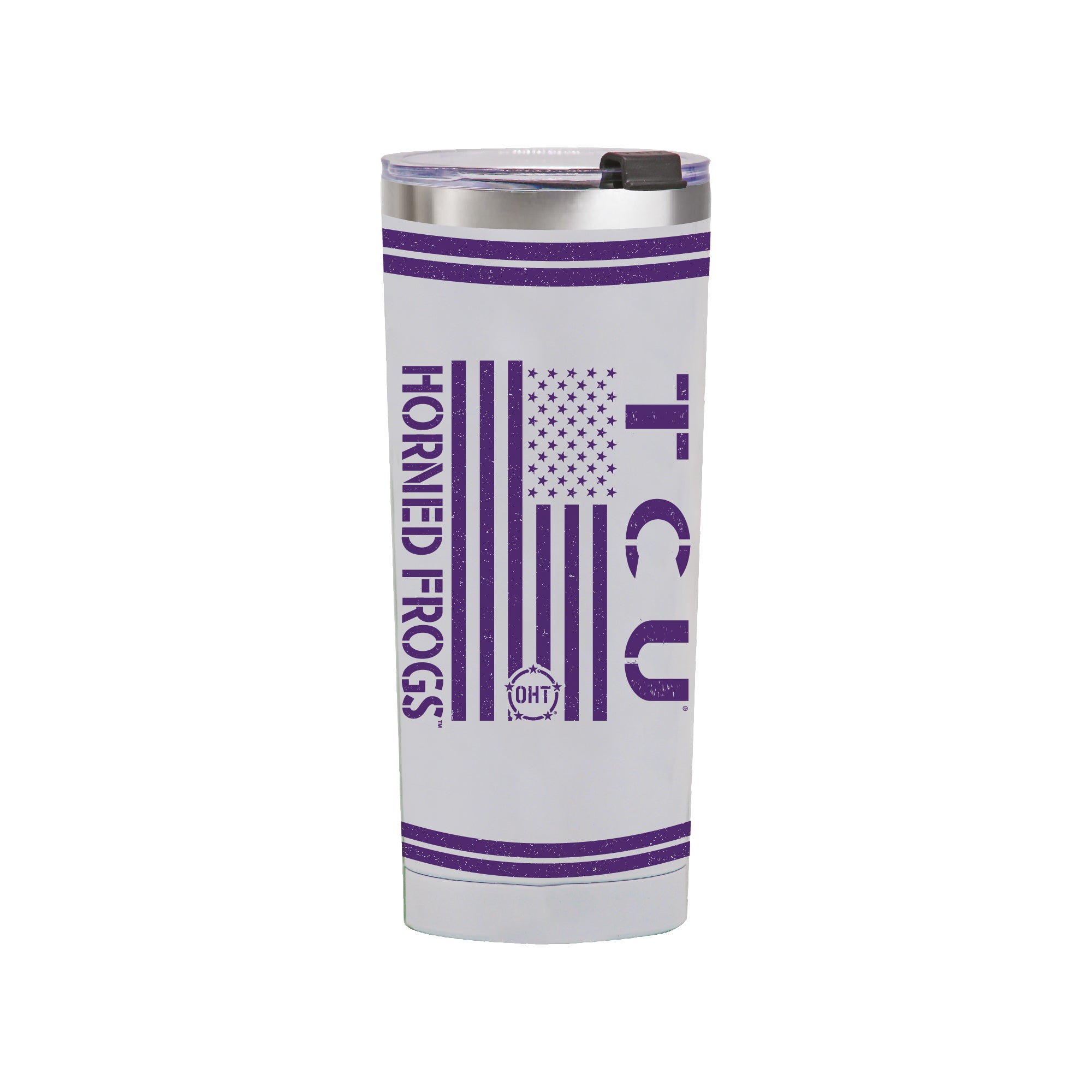 24oz TCU Horned Frogs OHT TC Flag Tumbler