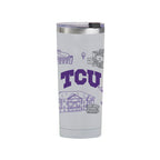 TCU Horned Frogs 24oz Campus Line Art Tumbler