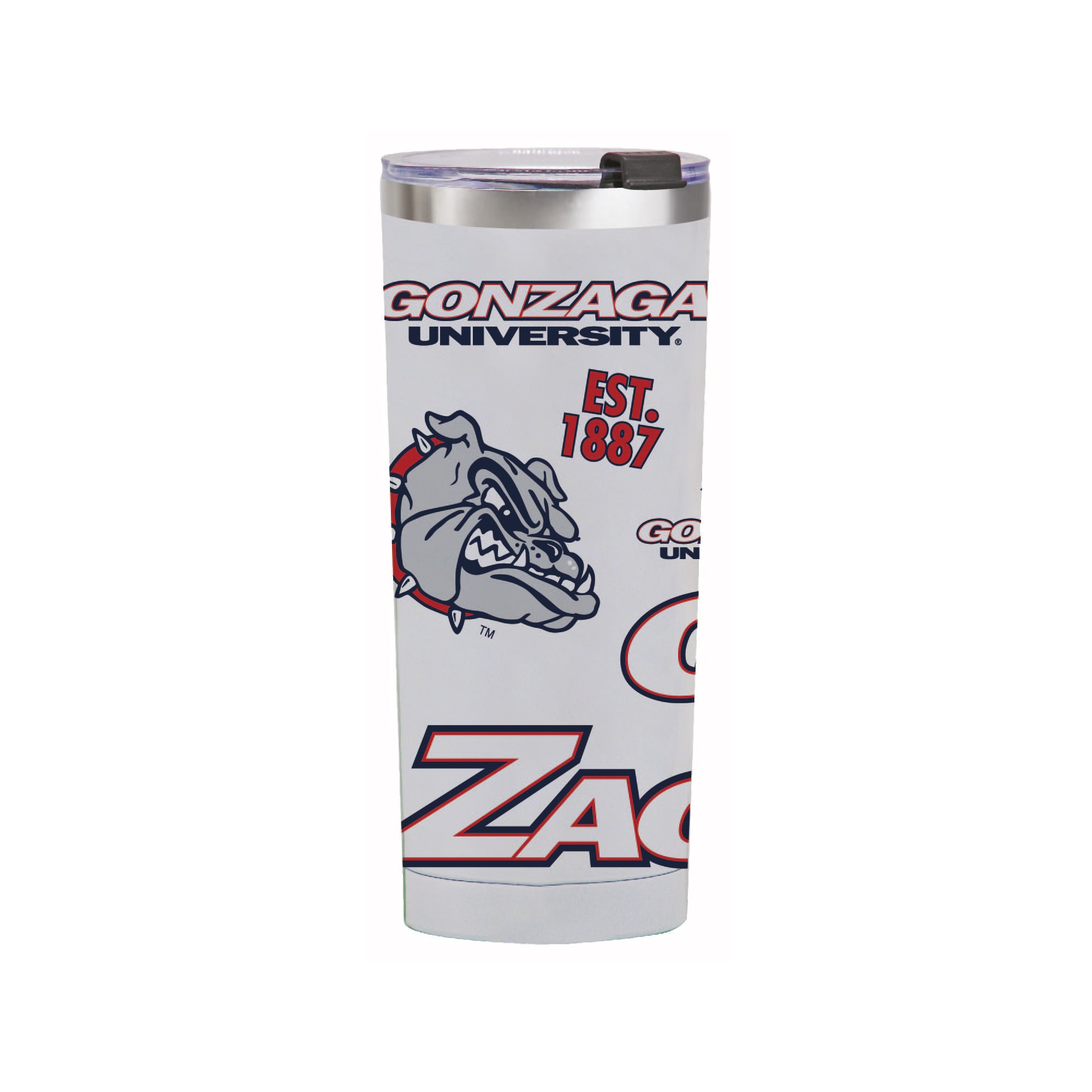 24oz Gonzaga Bulldogs Medley Stainless Steel Tumbler