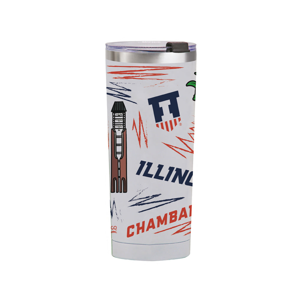 Illinois Fighting Illini 24oz Local Stainless Steel Tumbler