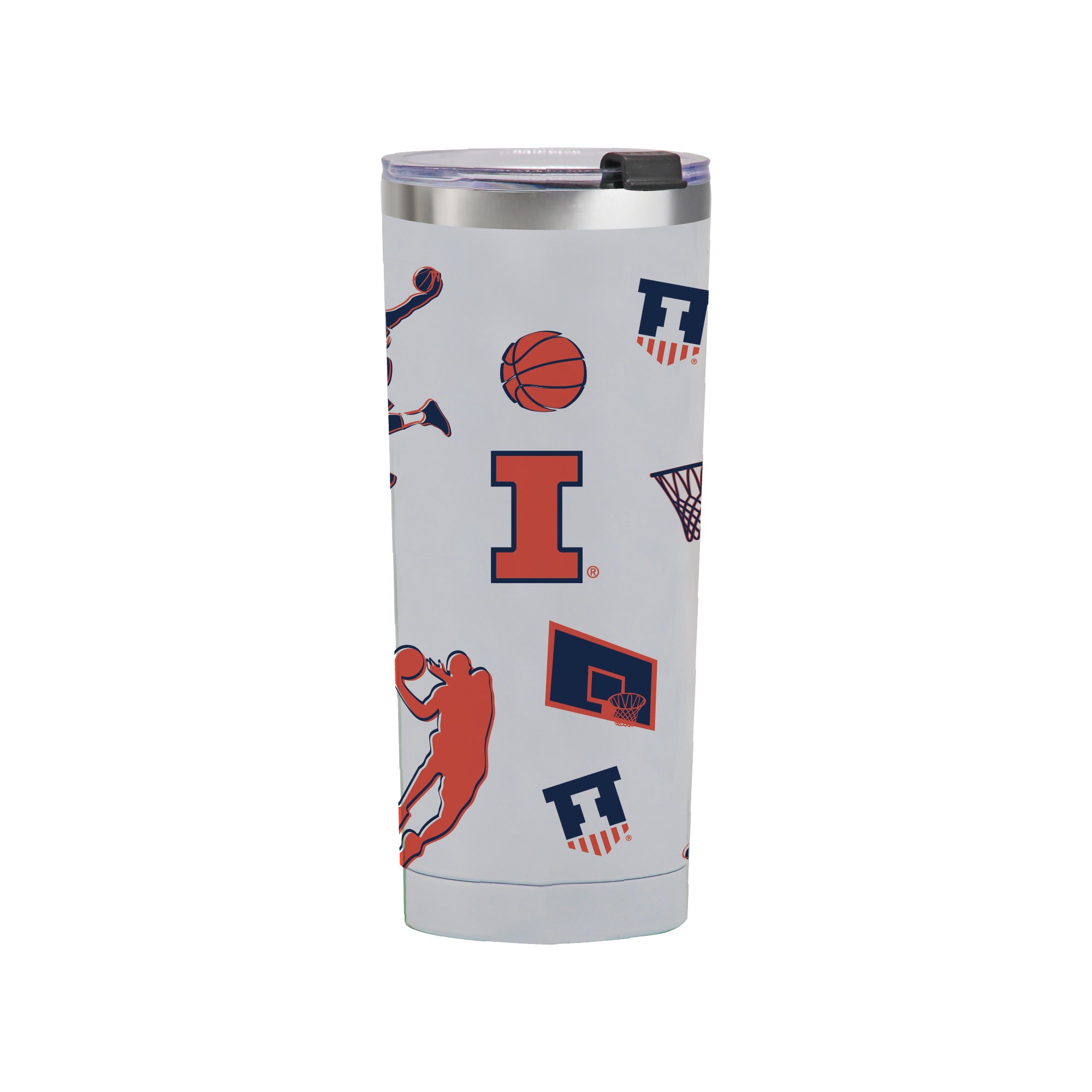 24oz Illinois Fighting Illini Basketball Sketch Tumbler