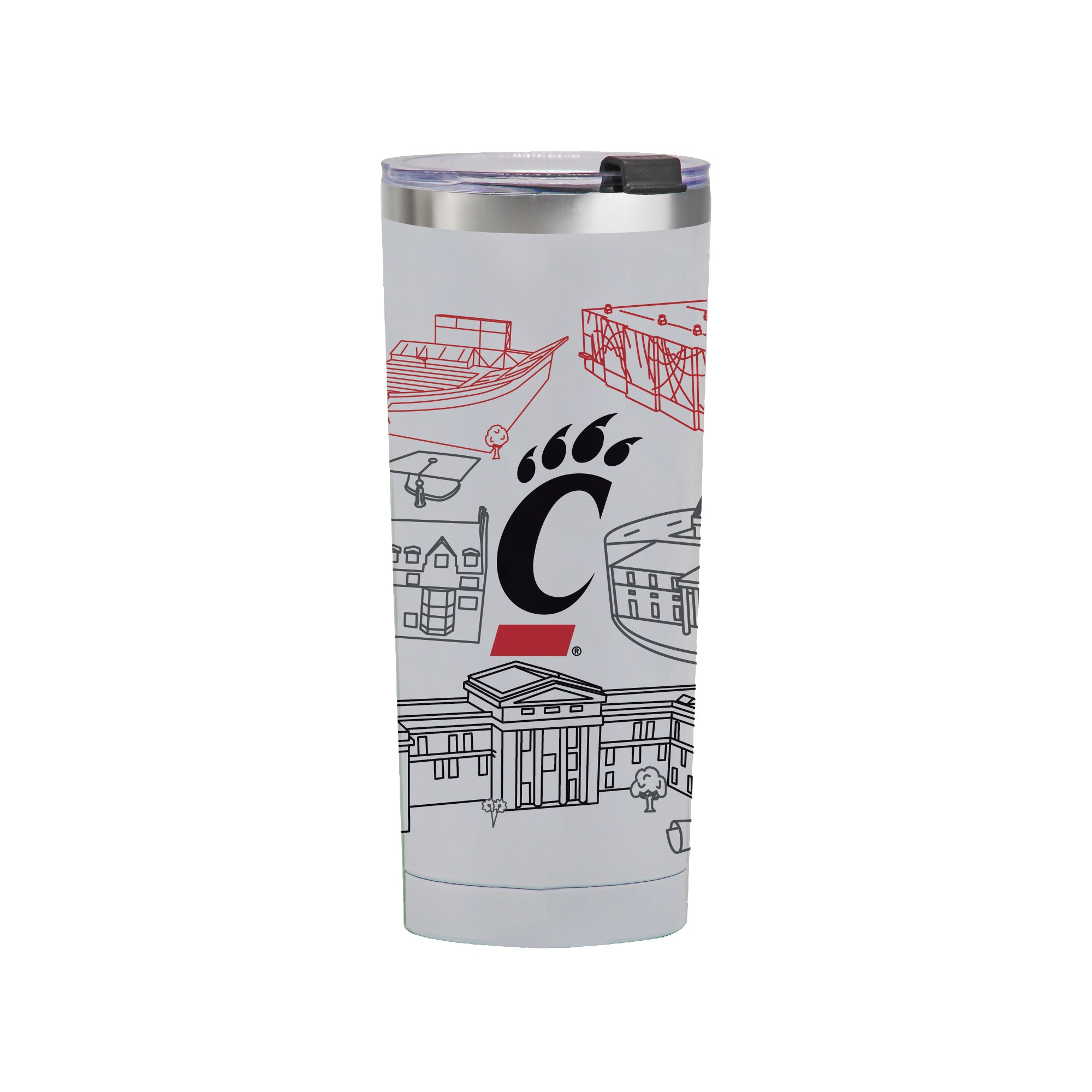 Cincinnati Bears Tide 24oz Campus Line Art Tumbler