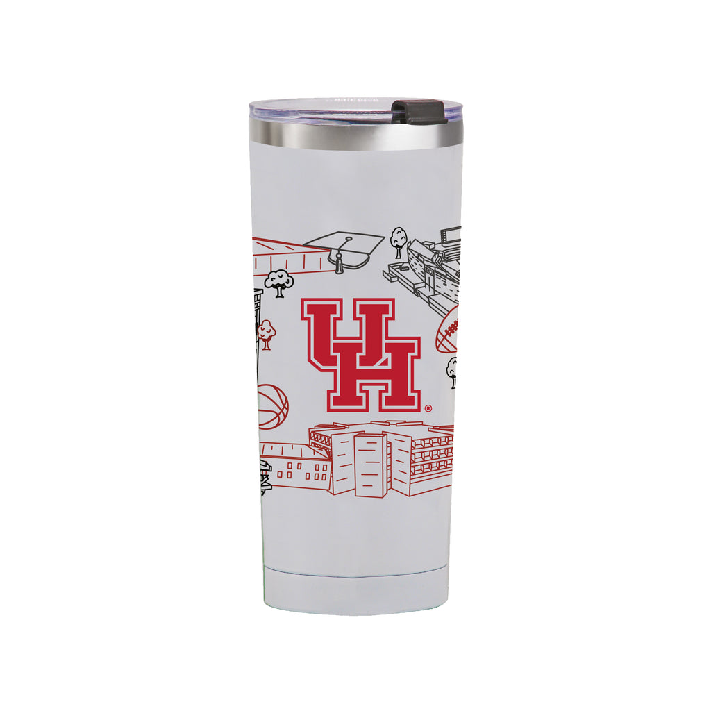 Houston Cougars 24oz Campus Line Art Tumbler