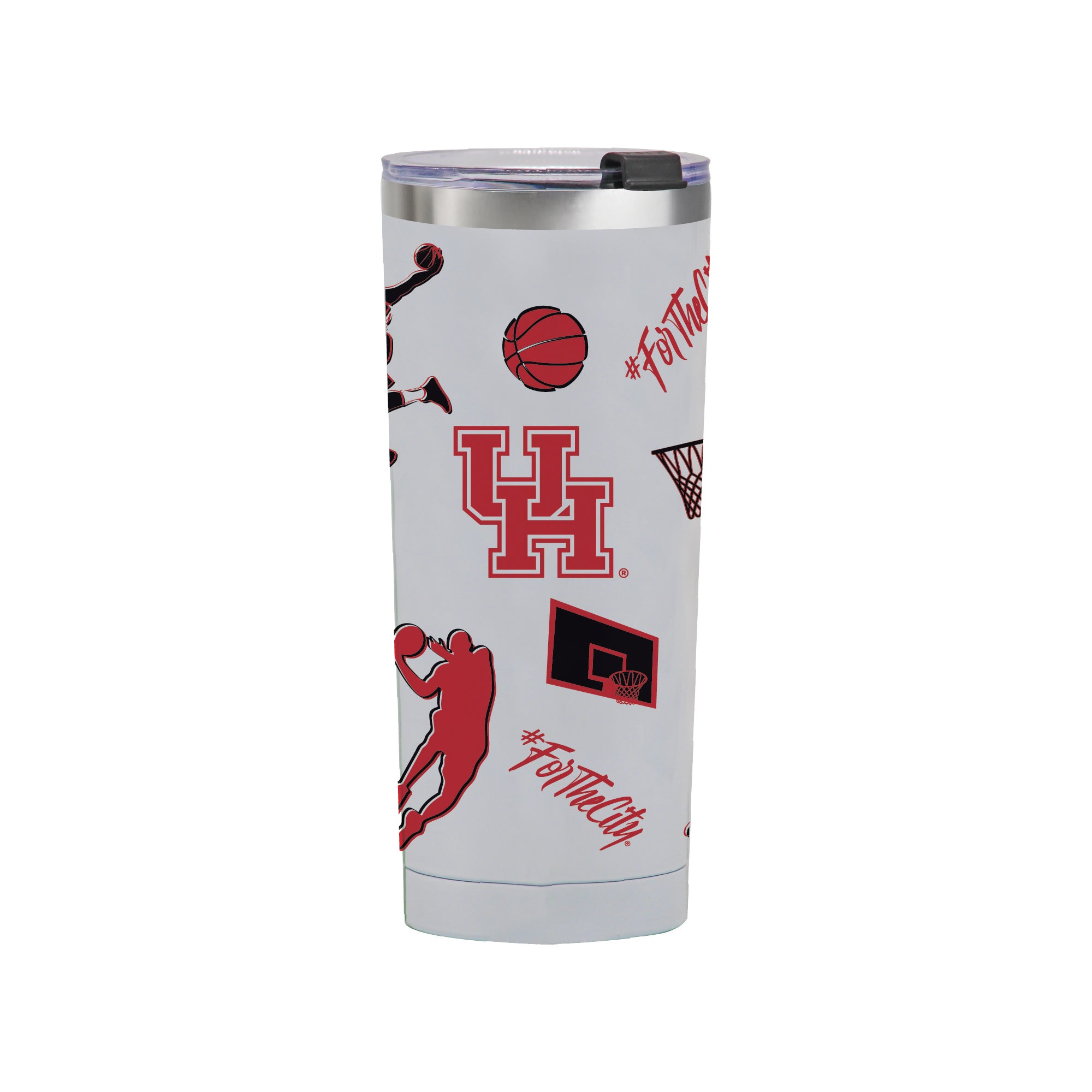 24oz Houston Cougars Basketball Sketch Tumbler