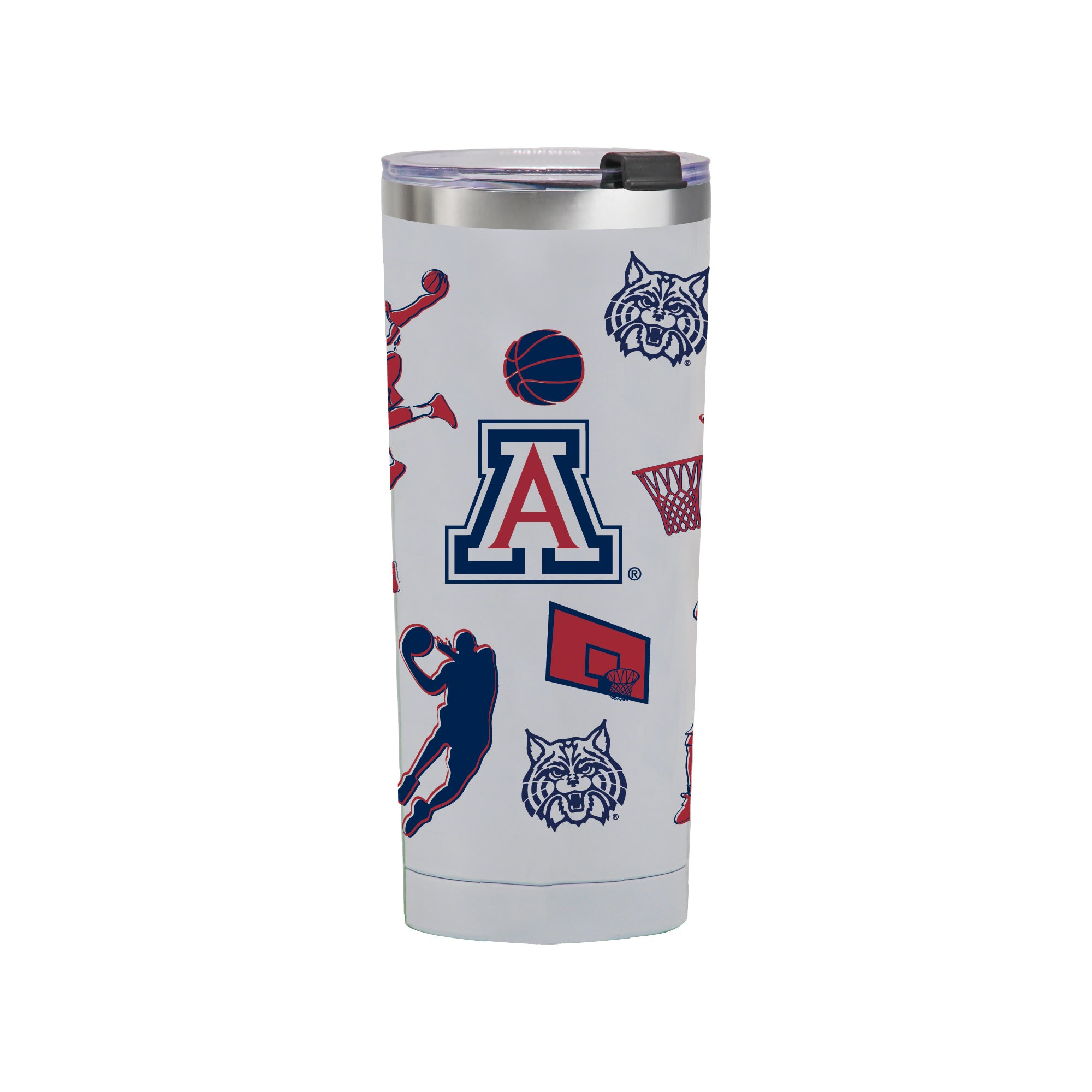 24oz Arizona Wildcats Basketball Sketch Tumbler