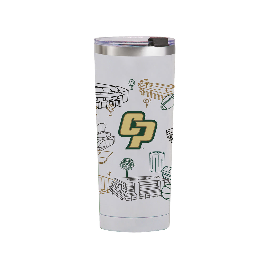 Cal Poly Mustangs 24oz Campus Line Art Tumbler