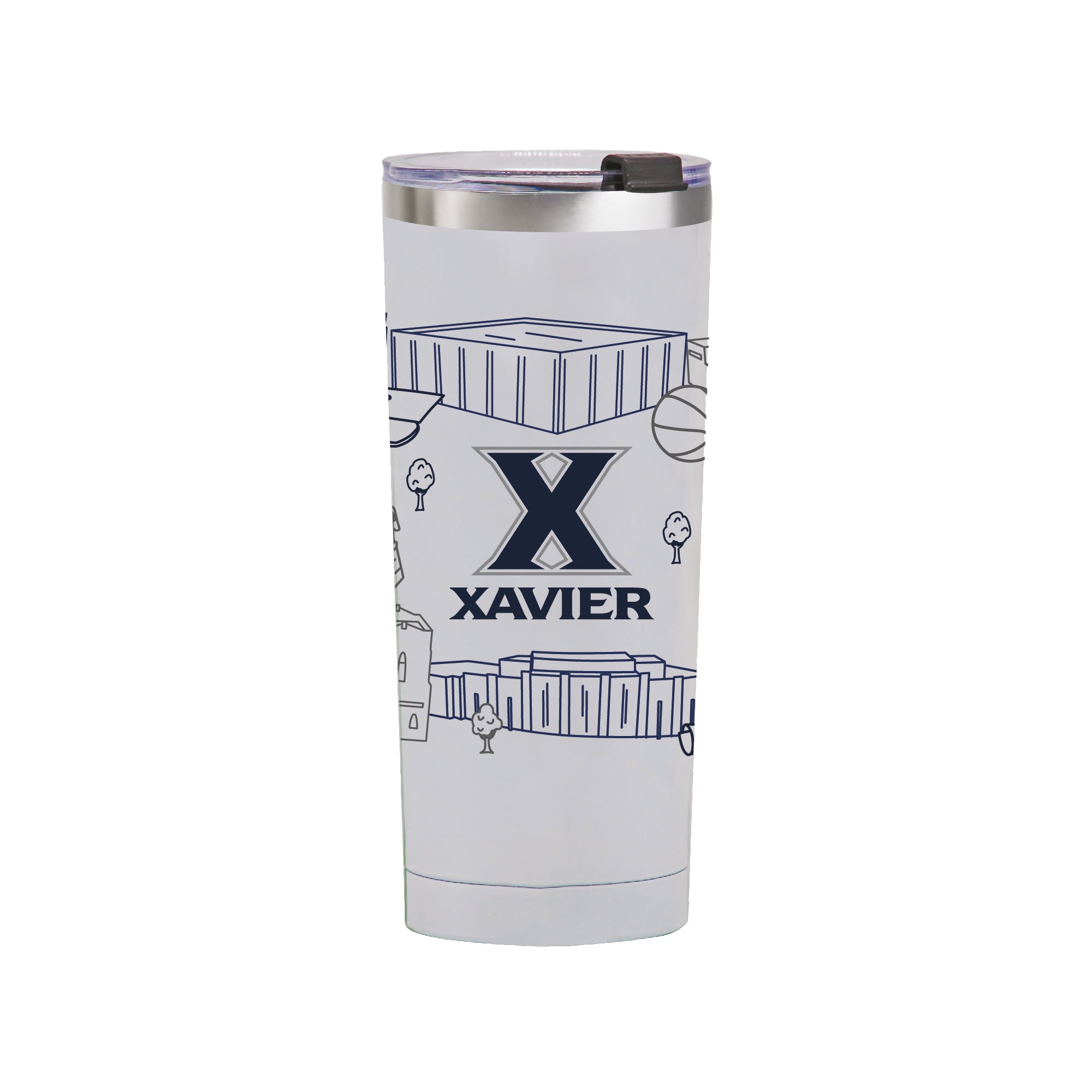 Xavier Musketeers 24oz Campus Line Art Tumbler
