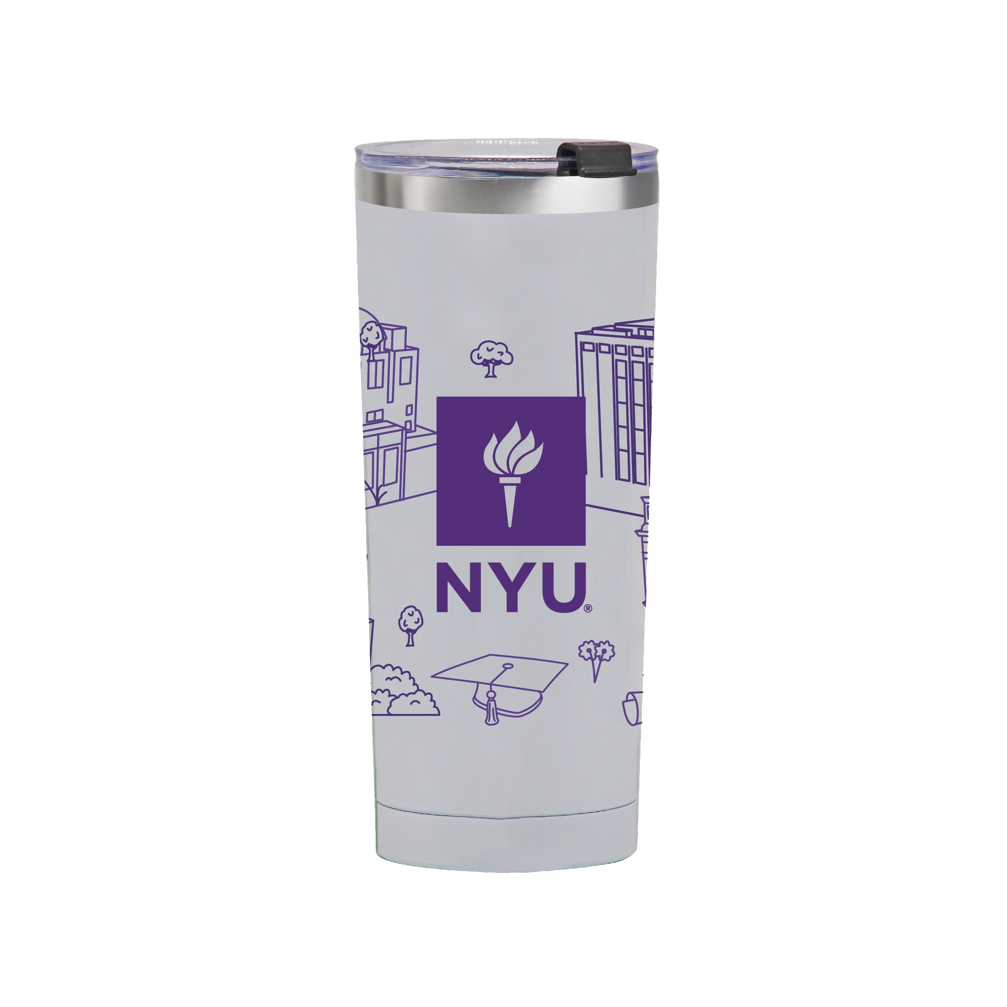 NYU 24oz Campus Line Art Tumbler