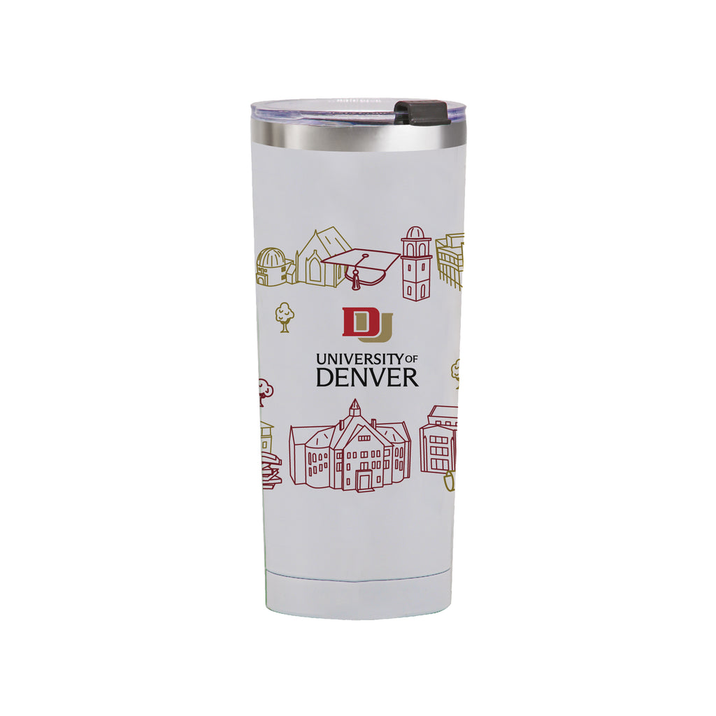 Denver Pioneers 24oz Campus Line Art Tumbler