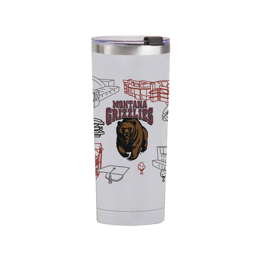 Montana Grizzlies 24oz Campus Line Art Tumbler