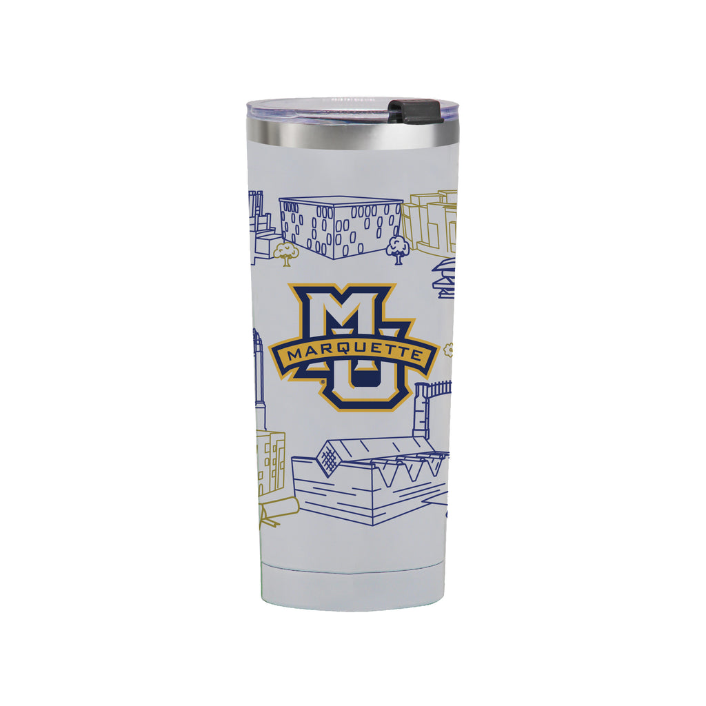 Marquette Golden Eagles 24oz Campus Line Art Tumbler