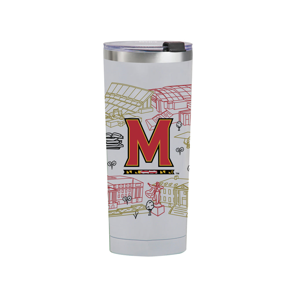 Maryland Terrapins 24oz Campus Line Art Tumbler
