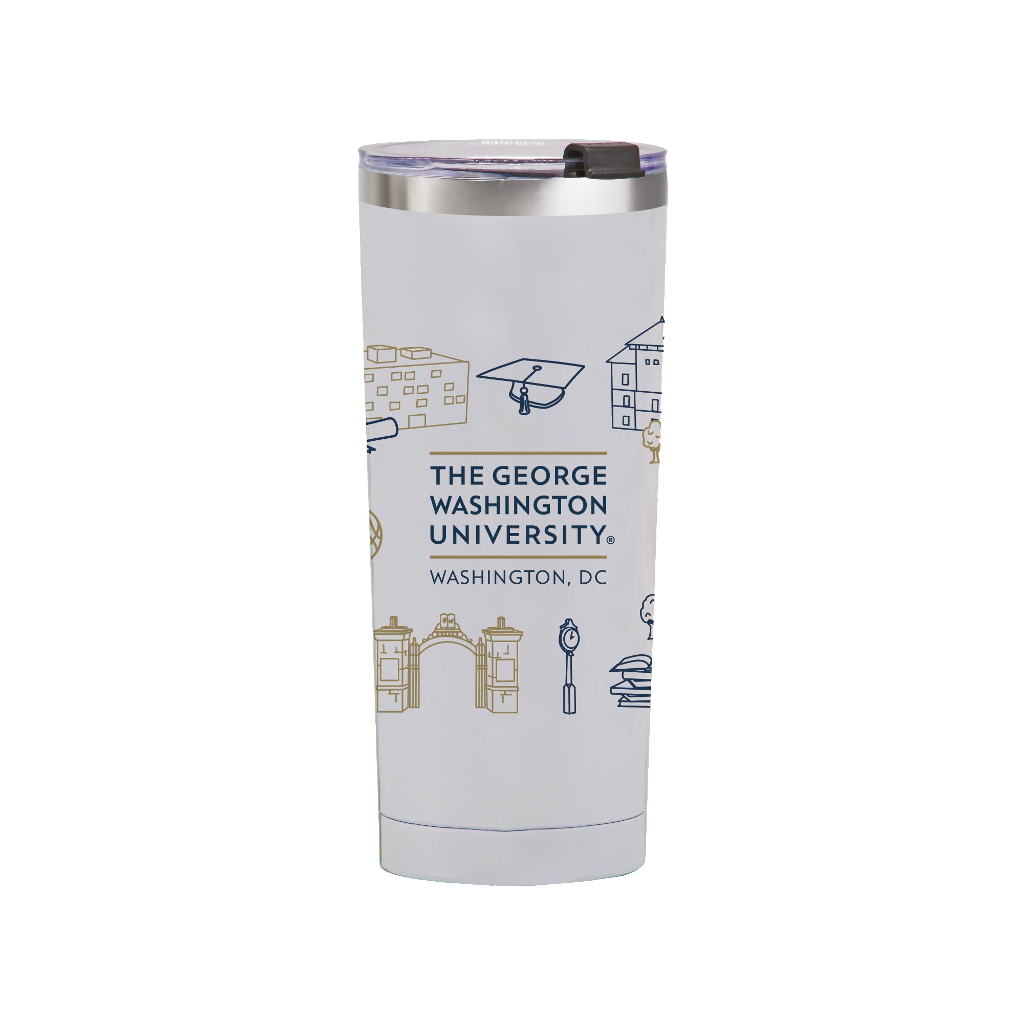 George Washington 24oz Campus Line Art Tumbler