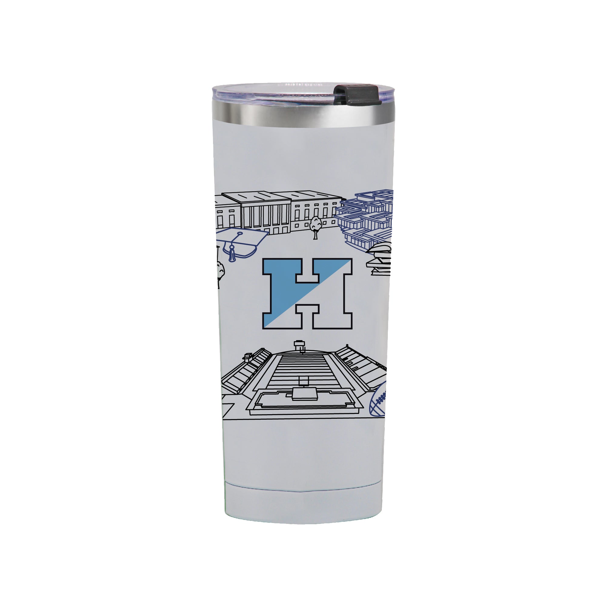 Johns Hopkins 24oz Campus Line Art Tumbler