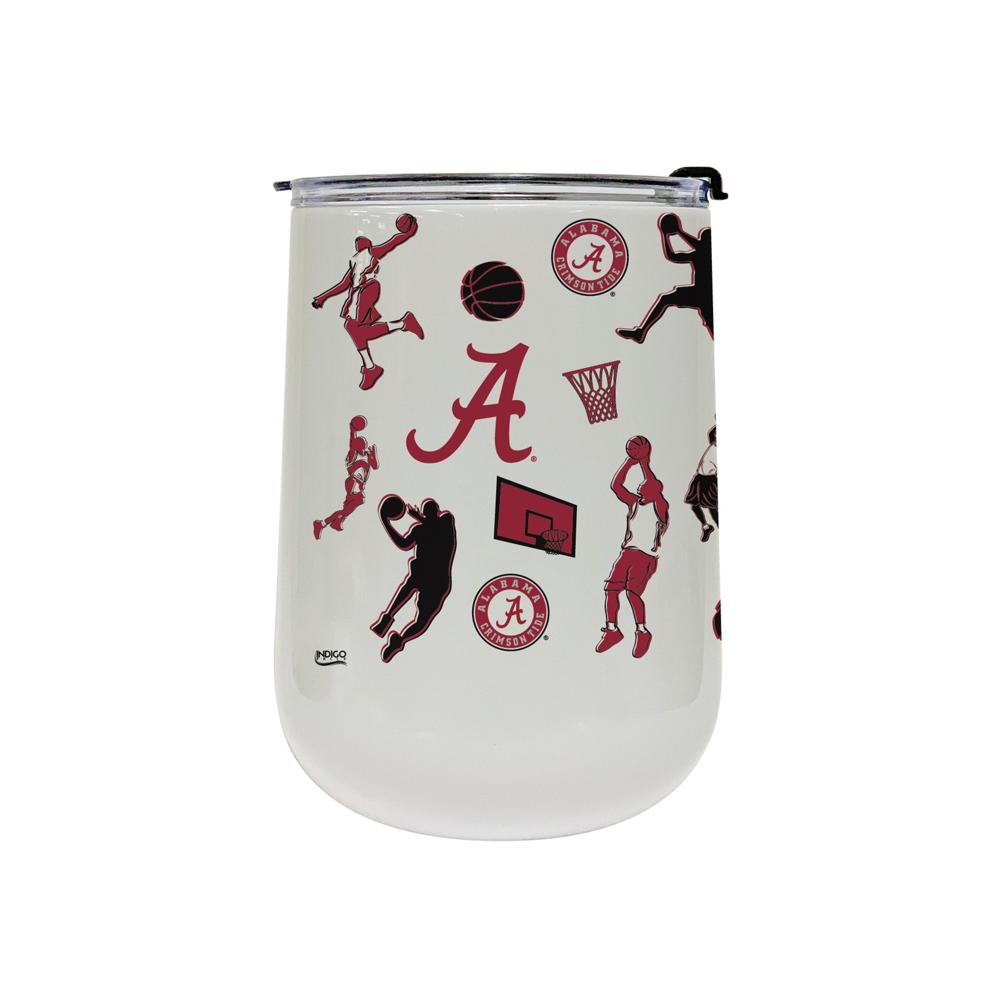 18oz Alabama Crimson Tide Basketball Sketch Stainless Tumbler