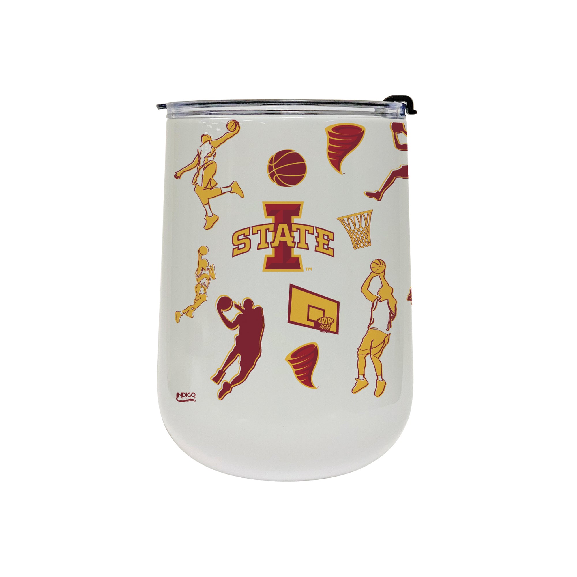 18oz Iowa State Cyclones Basketball Sketch Stainless Tumbler
