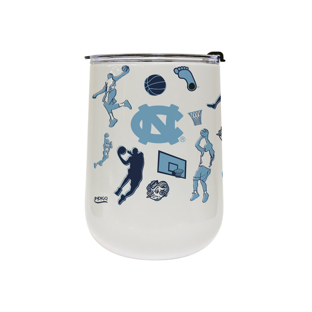 18oz North Carolina Tar Heels Basketball Sketch Stainless Tumbler