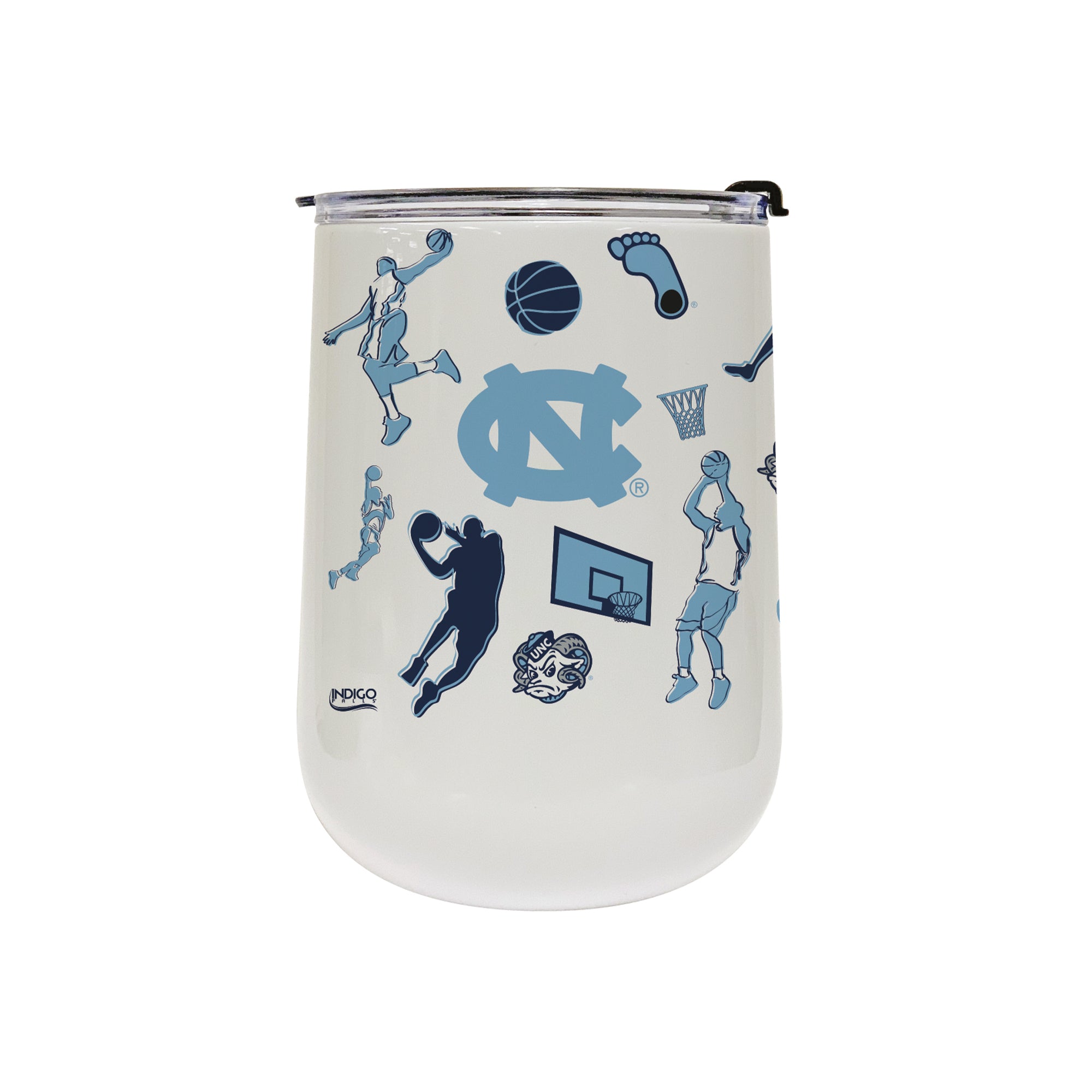 18oz North Carolina Tar Heels Basketball Sketch Stainless Tumbler