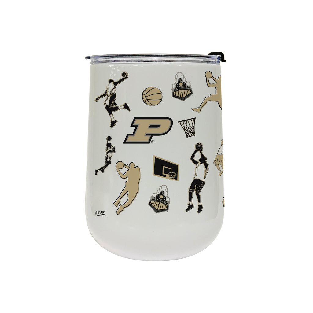 18oz Purdue Boilermakers Basketball Sketch Stainless Tumbler