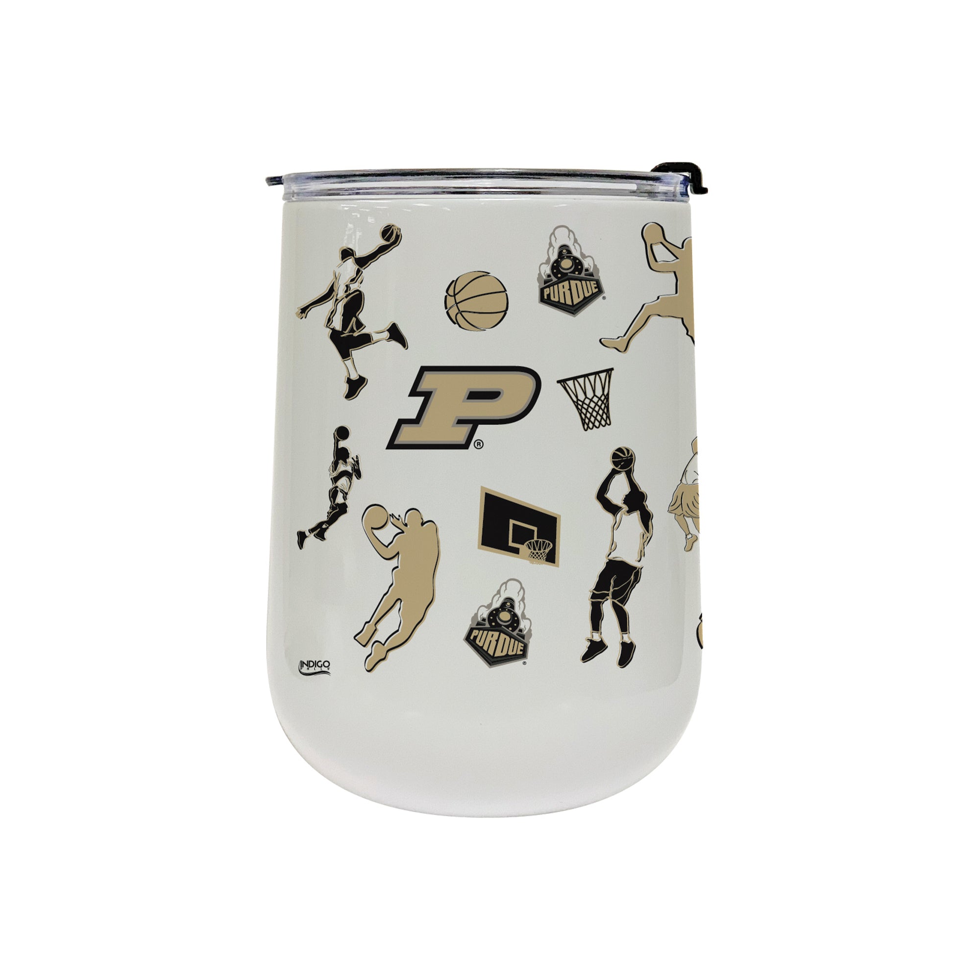 18oz Purdue Boilermakers Basketball Sketch Stainless Tumbler