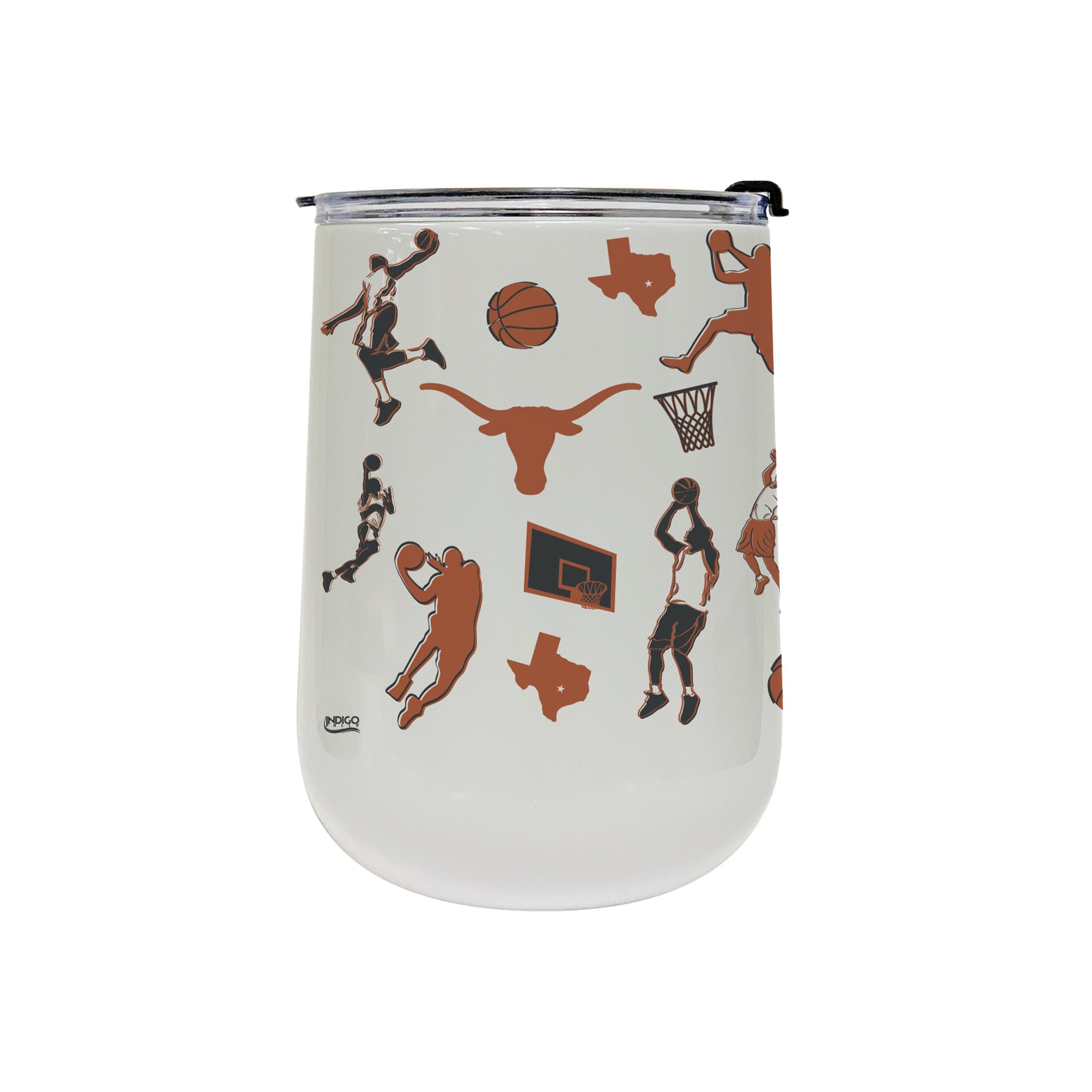18oz Texas Longhorns Basketball Sketch Stainless Tumbler