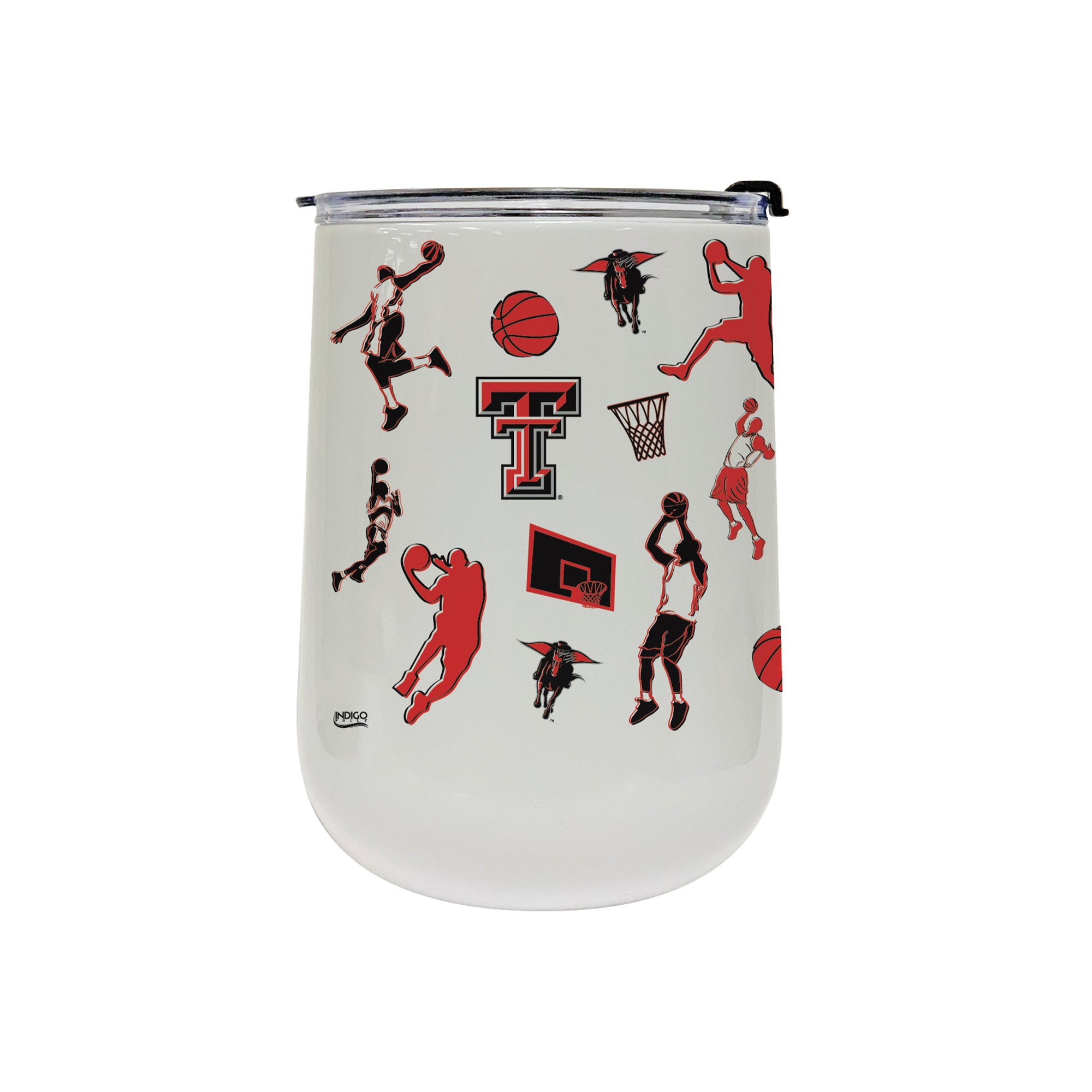 18oz Texas Tech Red Raiders Basketball Sketch Stainless Tumbler