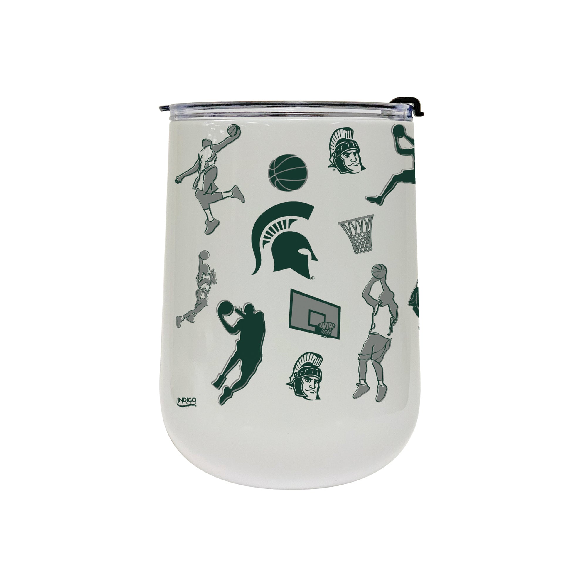 18oz Michigan State Spartans Basketball Sketch Stainless Tumbler