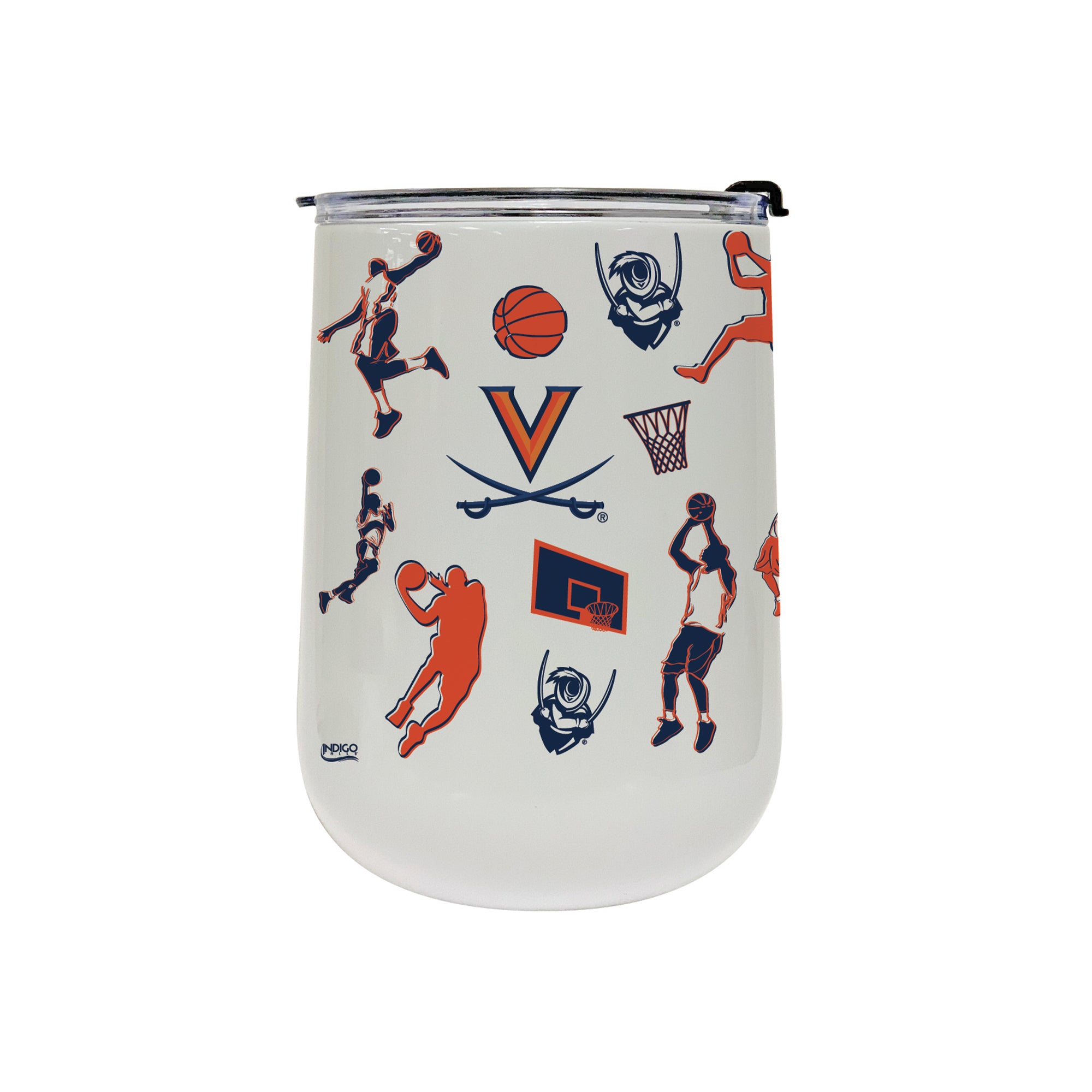 18oz Virginia Cavaliers Basketball Sketch Stainless Tumbler