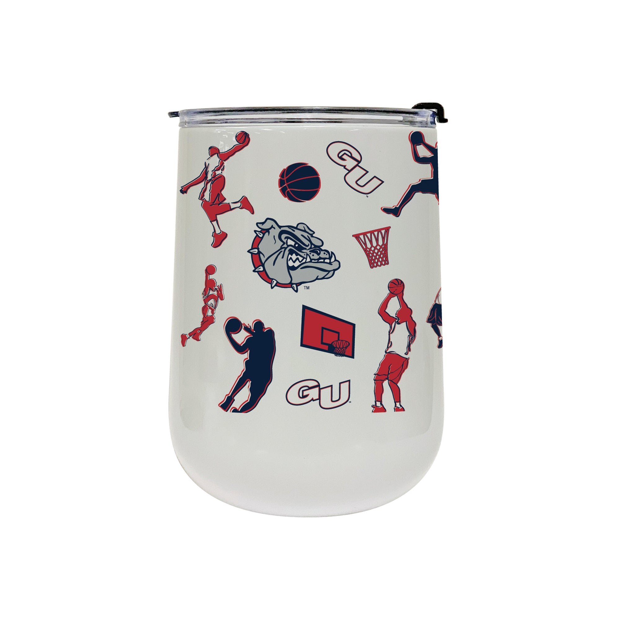 18oz Gonzaga Bulldogs Basketball Sketch Stainless Tumbler