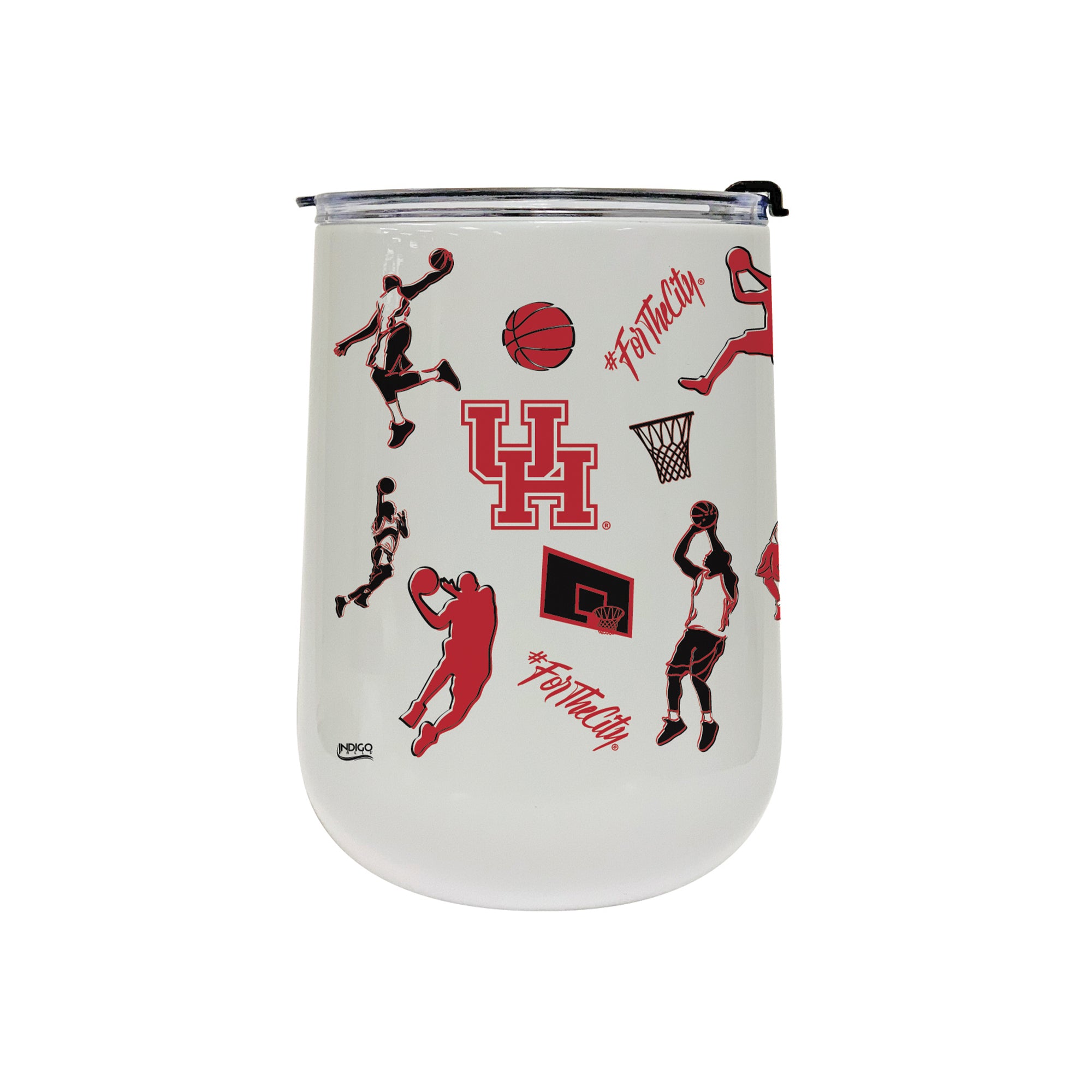 18oz Houston Cougars Basketball Sketch Stainless Tumbler