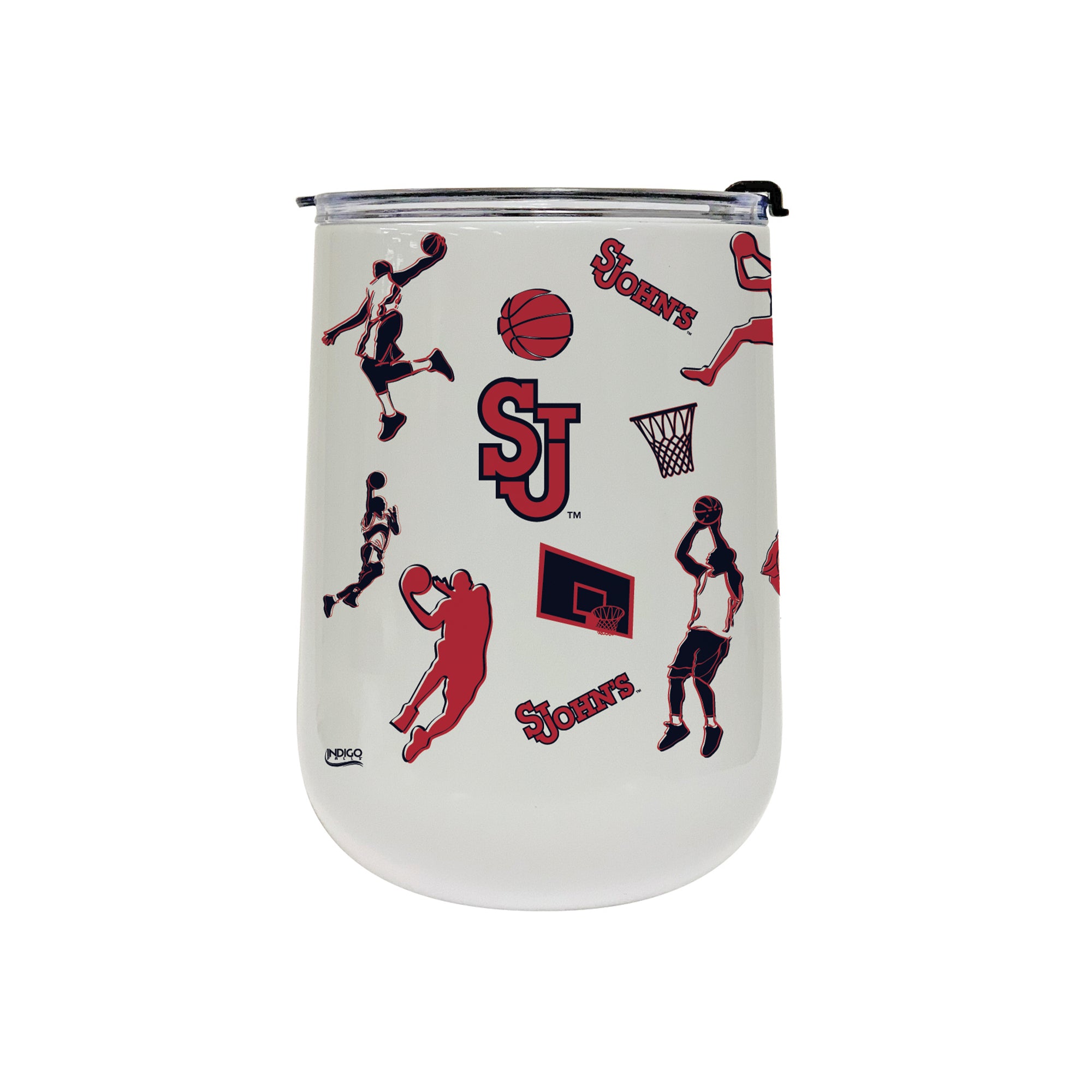 18oz St. Johns Basketball Sketch Stainless Tumbler
