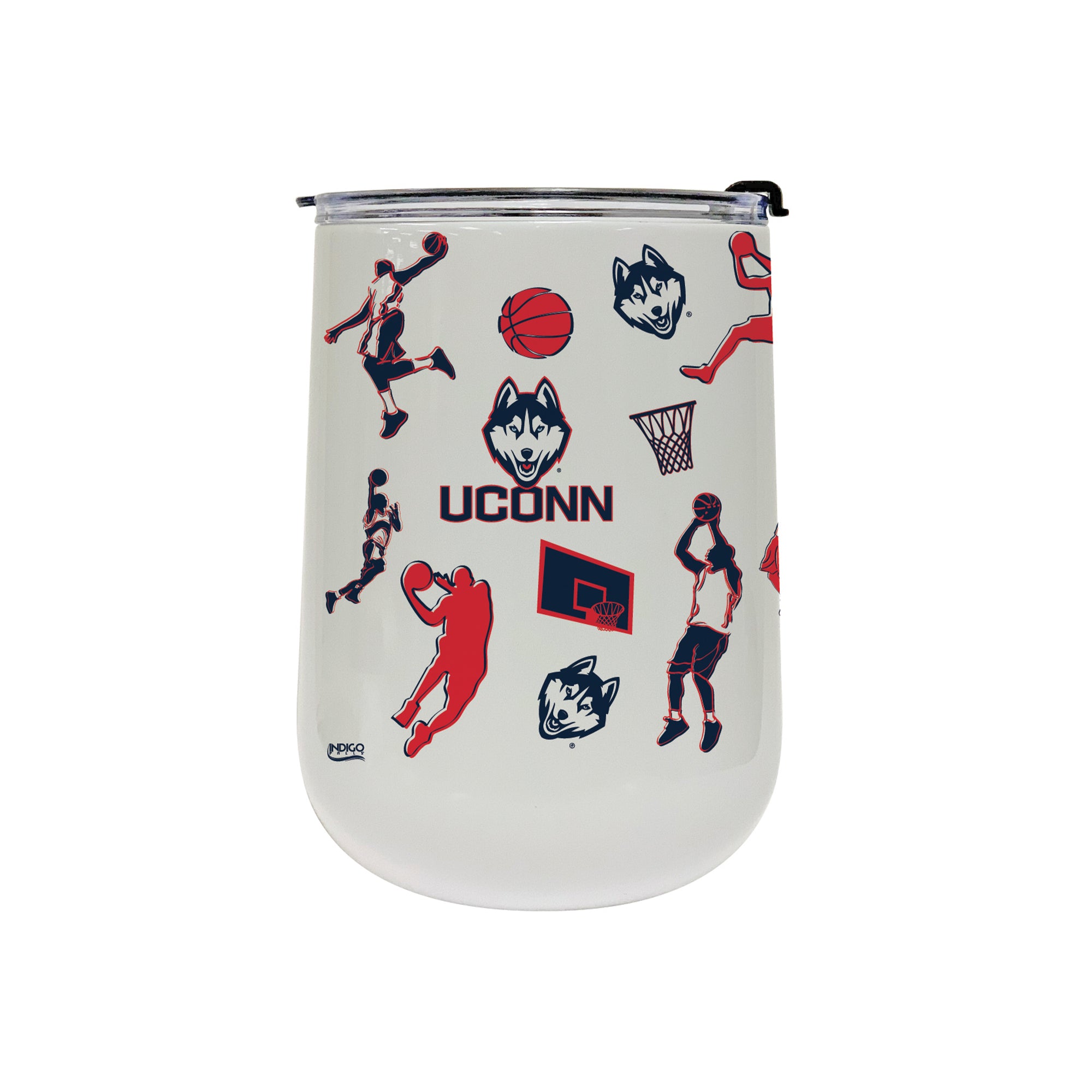 18oz UConn Huskies Basketball Sketch Stainless Tumbler