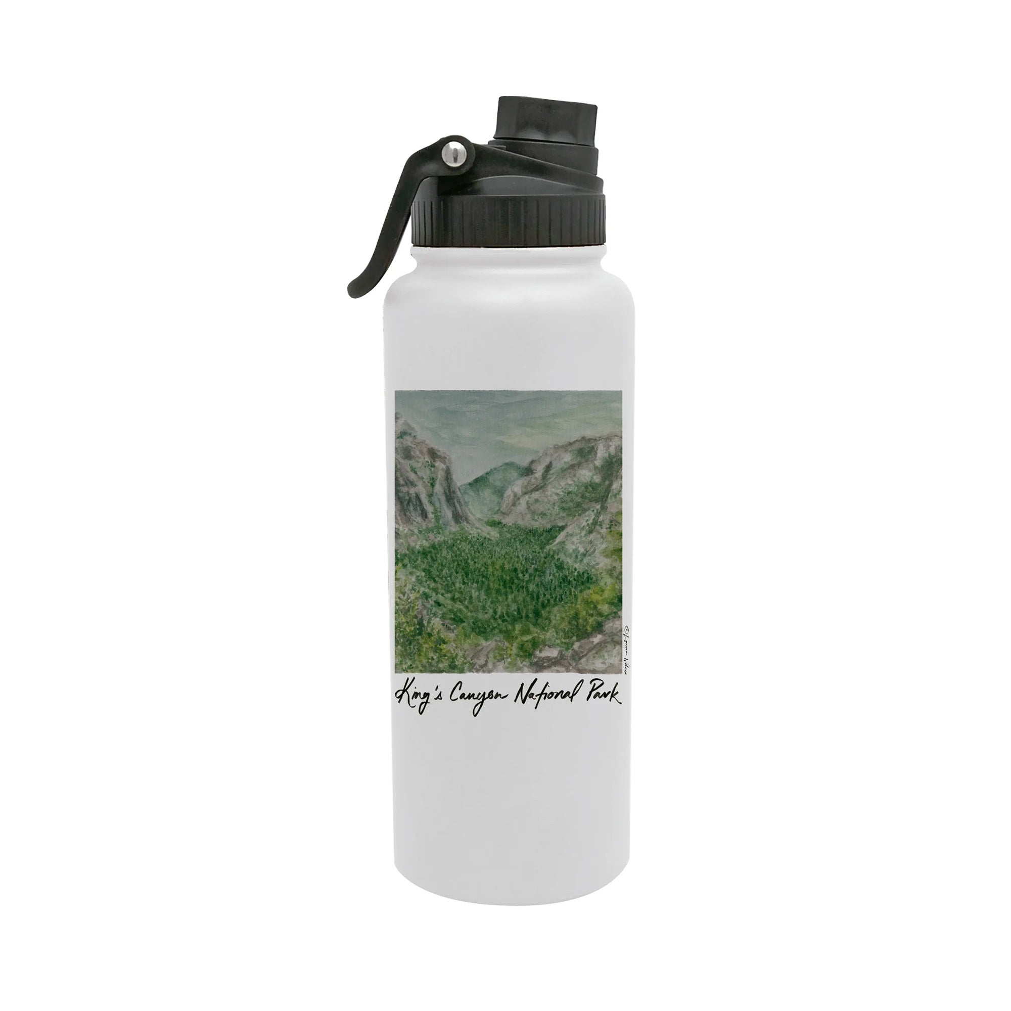 Kings Canyon National Park 34oz Aqua Bottle by Laura Wilcox