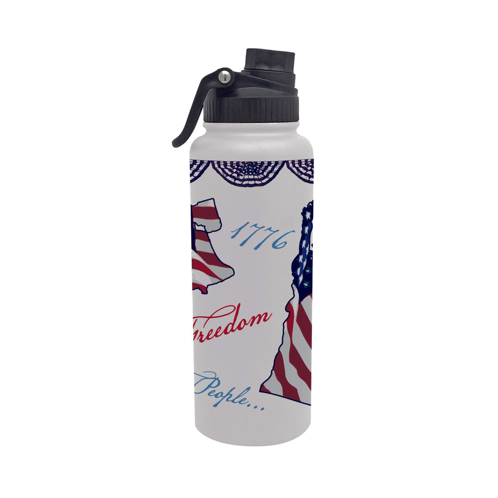 America Collage 34oz Aqua Tumbler