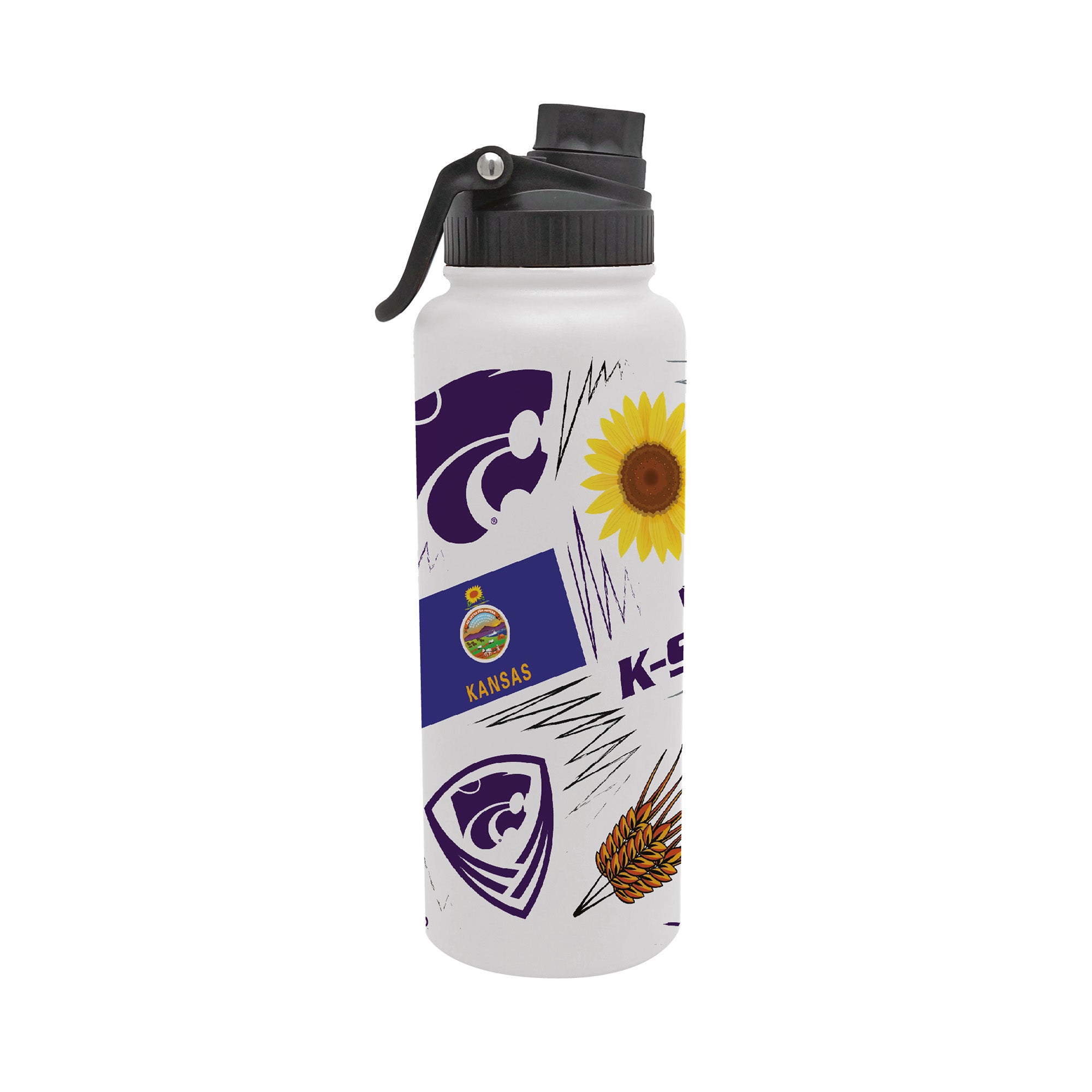 34oz K-State Wildcats Local Aqua Bottle