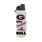 Georgia Bulldogs 34oz Stainless Steel Medley Aqua Bottle