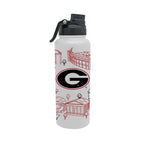 Georgia Bulldogs 34oz Campus Line Art Aqua Bottle